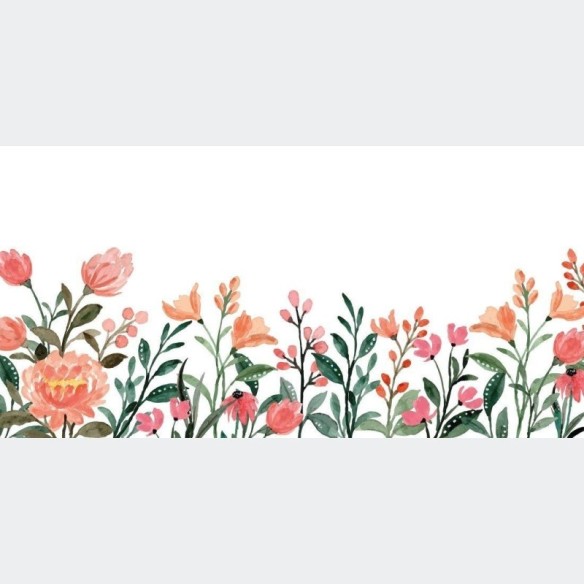 Painel Fotográfico Floral Aquarela N015298
