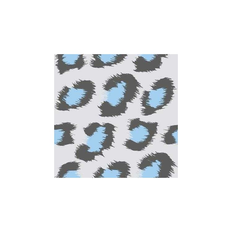 Papel de Parede Adesivo Animal Print Onça Azul...