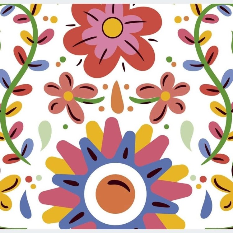 Painel Fotográfico Flores e Corações coloridos...