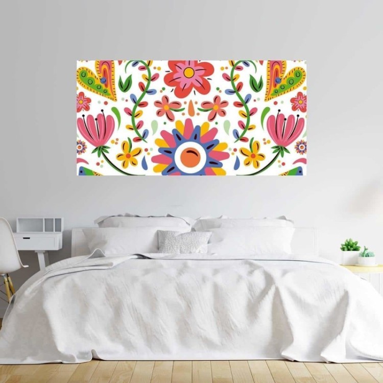 Painel Fotográfico Flores e Corações coloridos...