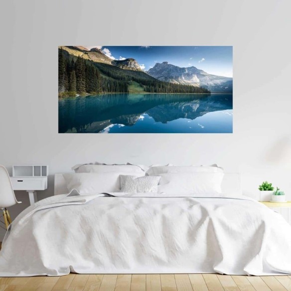 Painel Fotográfico Floresta de Pinehiros Lago e Montanhas Geladas N07180