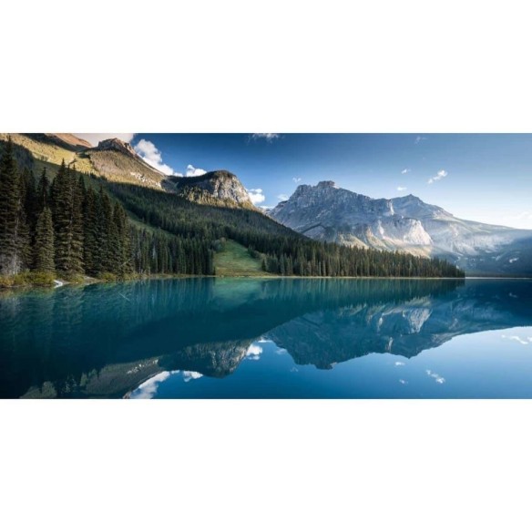 Painel Fotográfico Floresta de Pinehiros Lago e Montanhas Geladas N07180