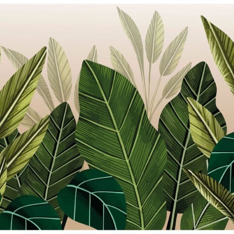 Painel Fotográfico Folhagem Tropical N015290