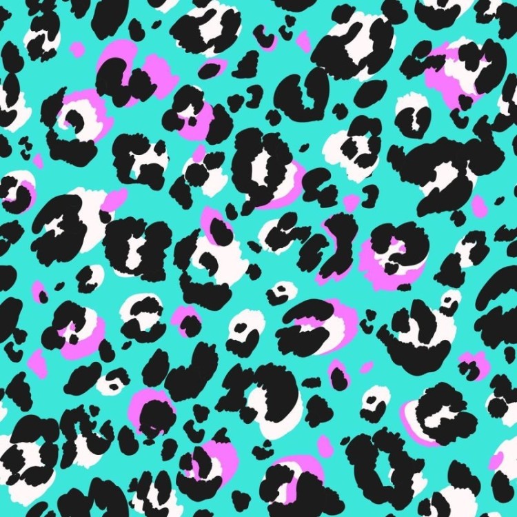 Papel de Parede Adesivo Animal Print Onça Neon...