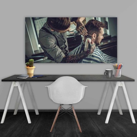 Painel Fotográfico Homem na Barbearia Hairstylist