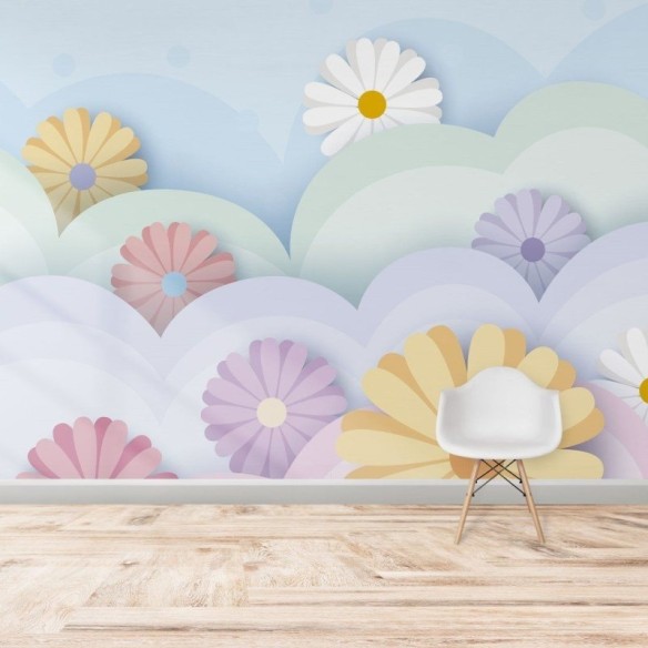 Painel Fotográfico Infantil Floral N014307
