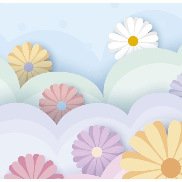 Painel Fotográfico Infantil Floral N014307