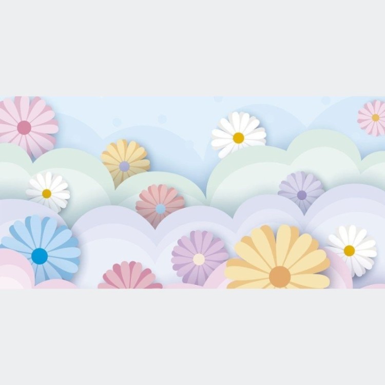 Painel Fotográfico Infantil Floral N014307