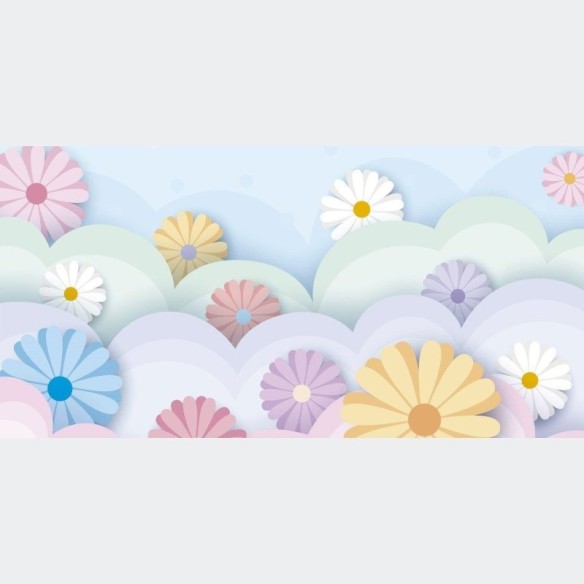 Painel Fotográfico Infantil Floral N014307