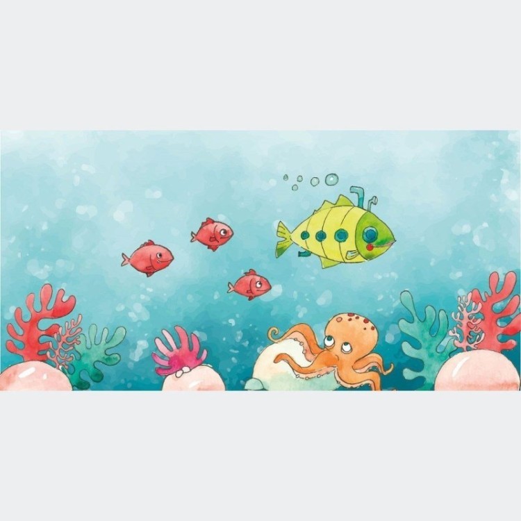 Painel Fotográfico Infantil Fundo Do Mar N015291