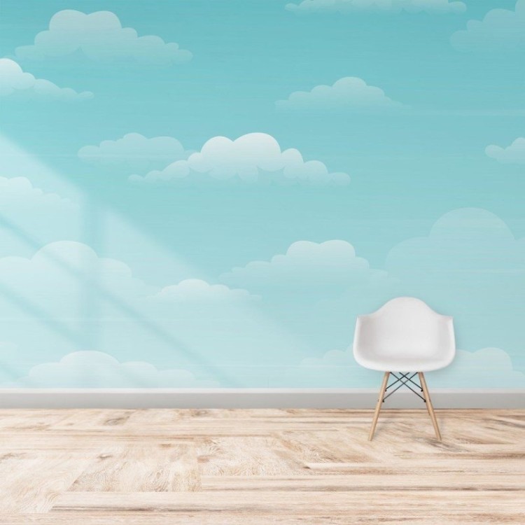 Painel Fotográfico Infantil Nuvens N014303