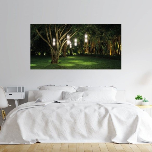 Painel Fotográfico Jardim Com Lâmpadas N016148
