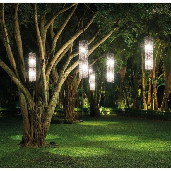 Painel Fotográfico Jardim Com Lâmpadas N016148