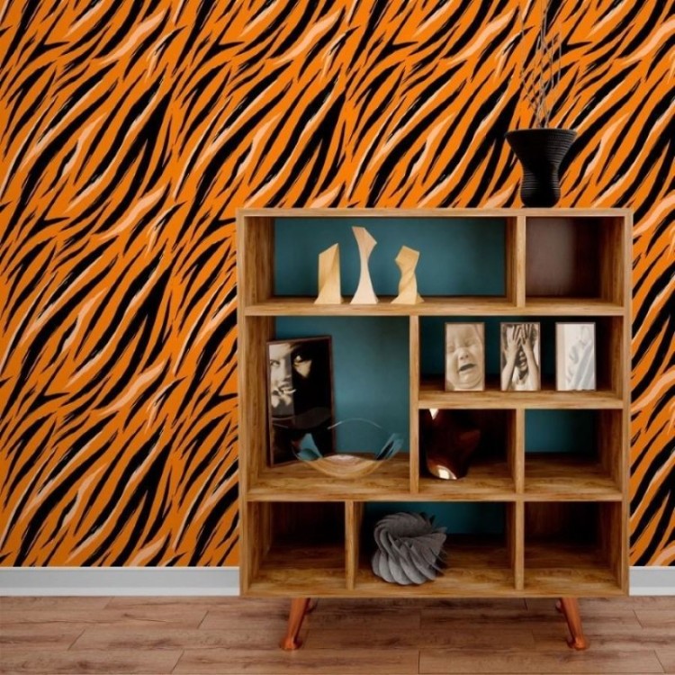 Papel de Parede Adesivo Animal Print Tigre N013215