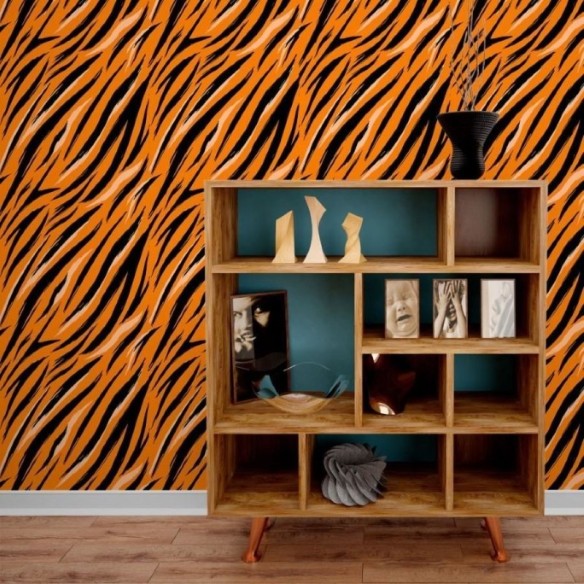 Papel de Parede Adesivo Animal Print Tigre N013215