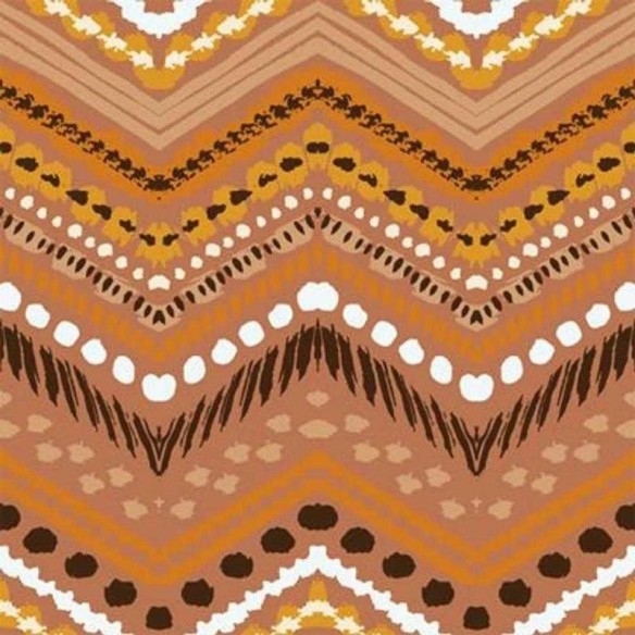 Papel de Parede Adesivo Animal Print Tribal Laranja 595871699