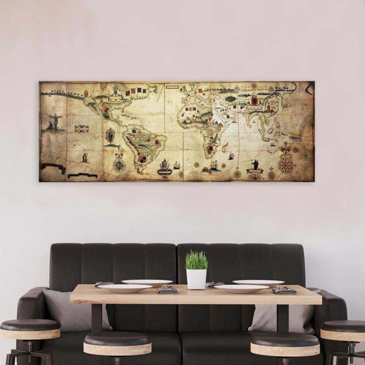 Painel Fotográfico Mapa mundi Antigo