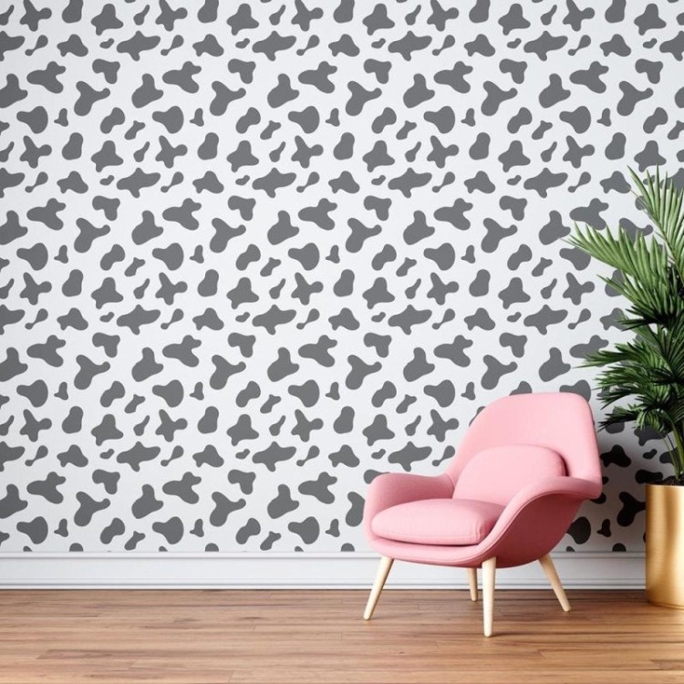 Papel de Parede Adesivo Animal Print Vaca N08056