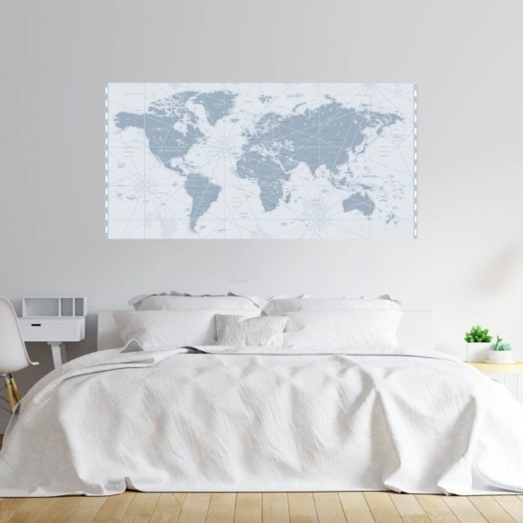 Painel Fotográfico Mapa Mundi N016122