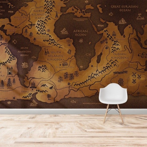 Painel Fotográfico Mapa Mundi N016123