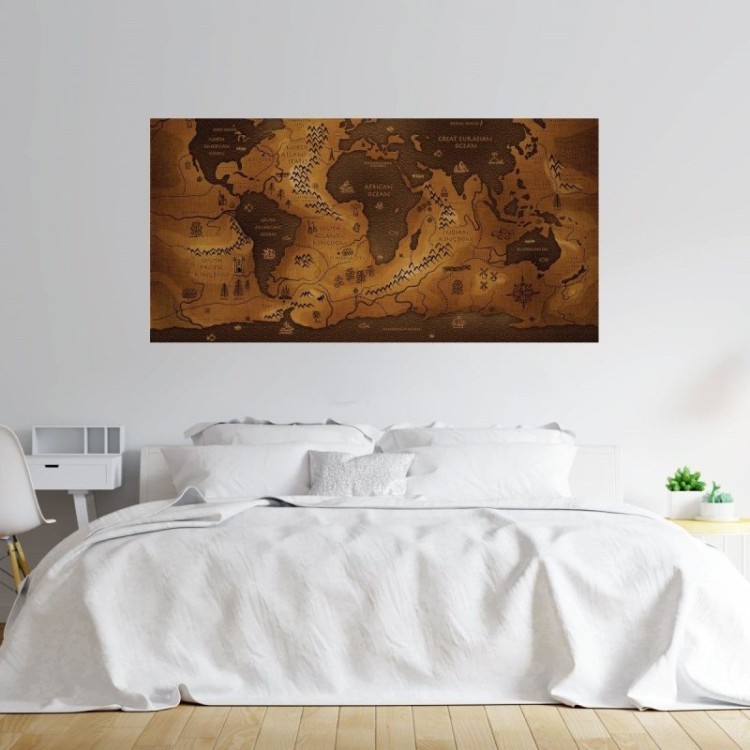 Painel Fotográfico Mapa Mundi N016123