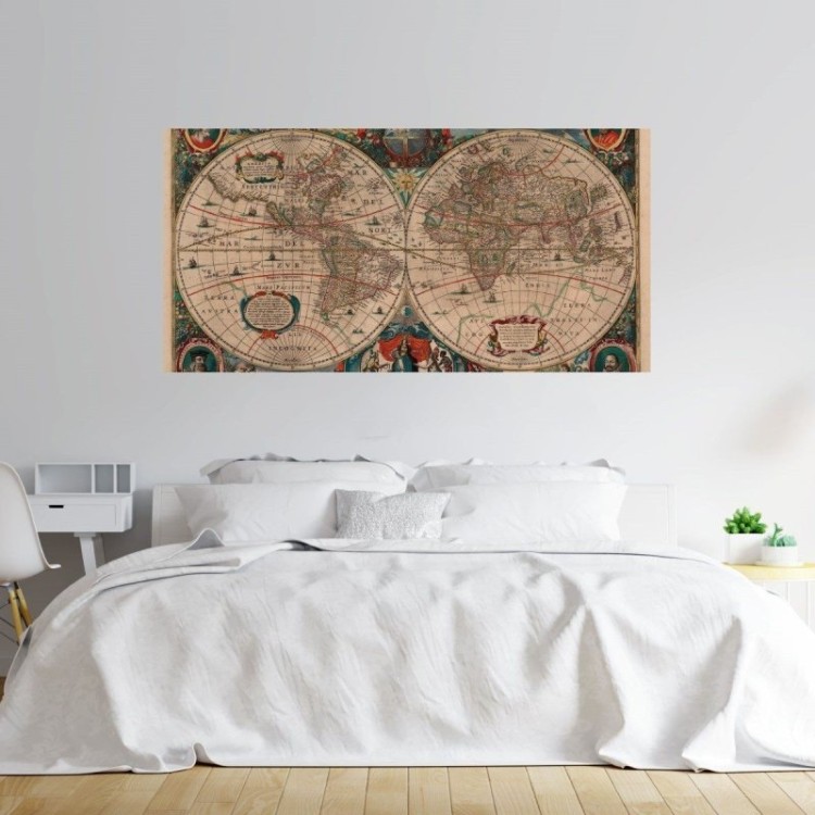 Painel Fotográfico Mapa Mundi N016128