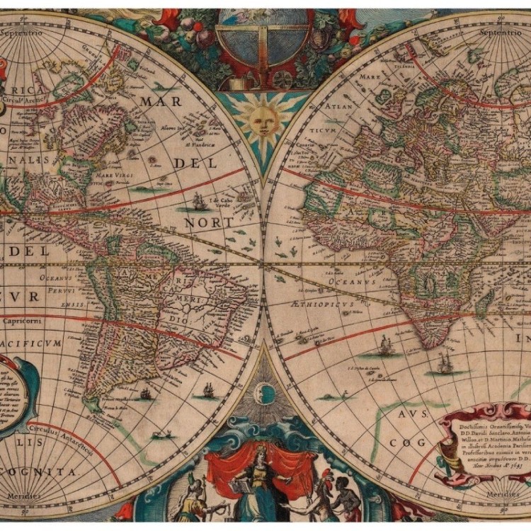 Painel Fotográfico Mapa Mundi N016128