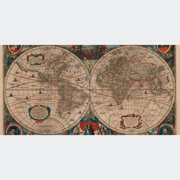 Painel Fotográfico Mapa Mundi N016128