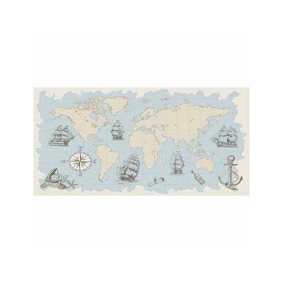 Painel Fotográfico Mapa Mundi Vintage 641714248