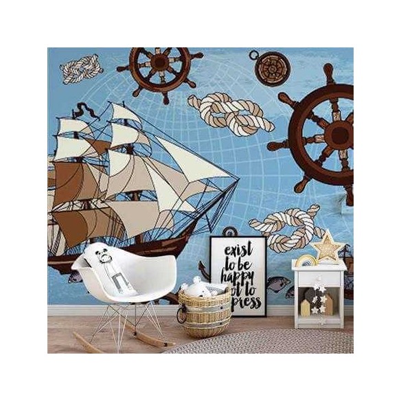Painel Fotográfico Mapa Pirata 136933430