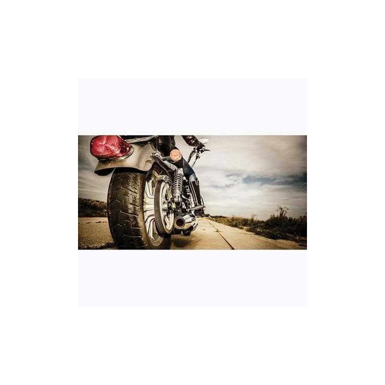 Painel Fotográfico Mulher Motociclista na Estrada