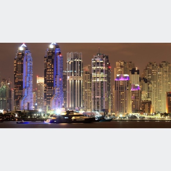 Painel Fotográfico Noite em Dubai N012177