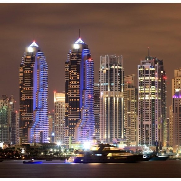 Painel Fotográfico Noite em Dubai N012177