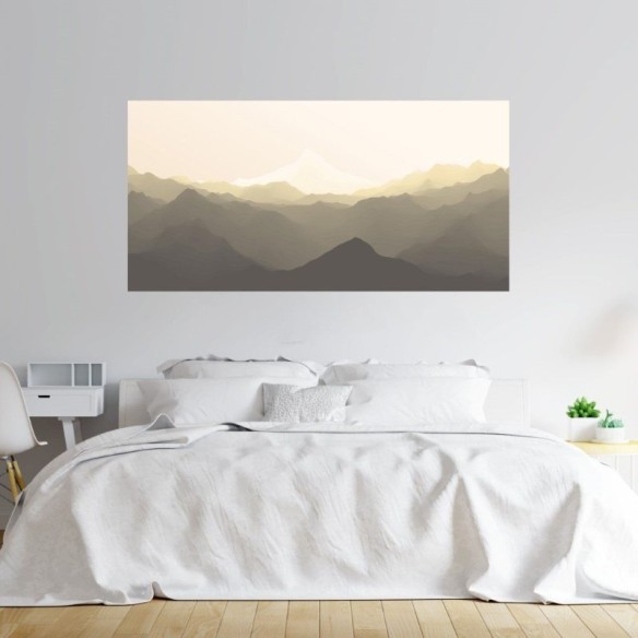Painel Fotográfico Paisagem Abstrata Montanhas N015300