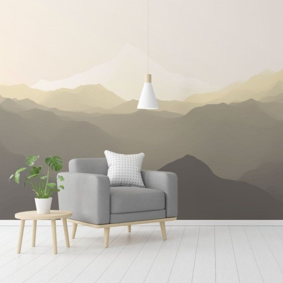 Painel Fotográfico Paisagem Abstrata Montanhas N015300