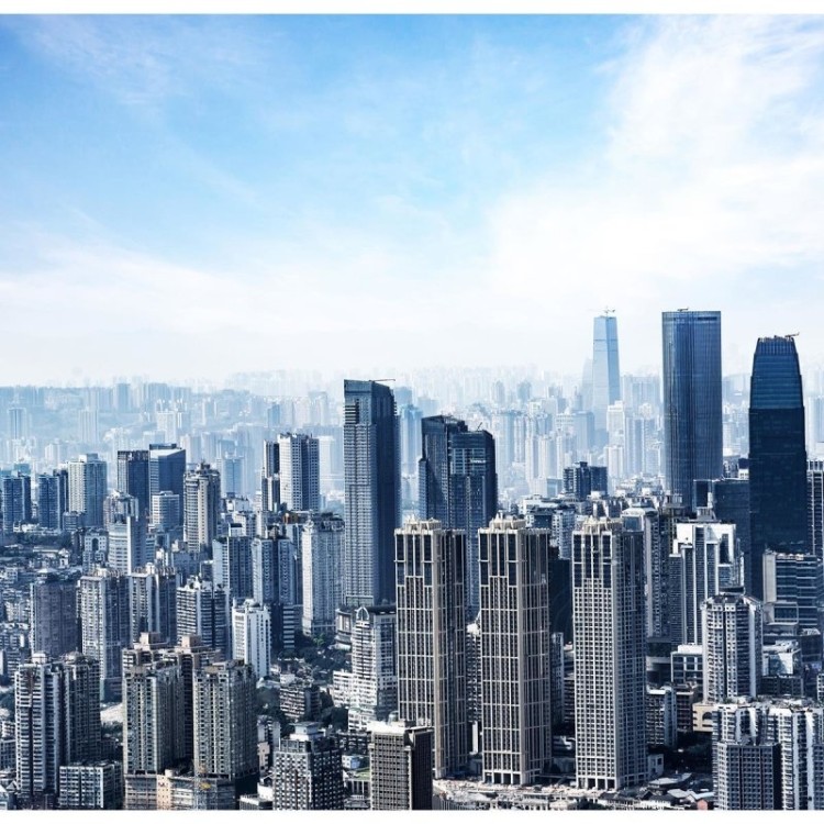 Painel Fotográfico Paisagem Cidade Azul N07193