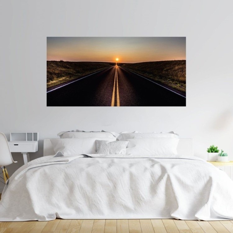 Painel Fotográfico Paisagem Estrada Ao Por Do...