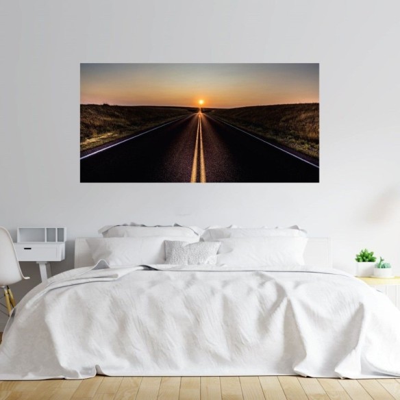 Painel Fotográfico Paisagem Estrada Ao Por Do Sol N016120