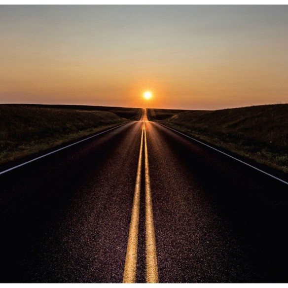 Painel Fotográfico Paisagem Estrada Ao Por Do Sol N016120
