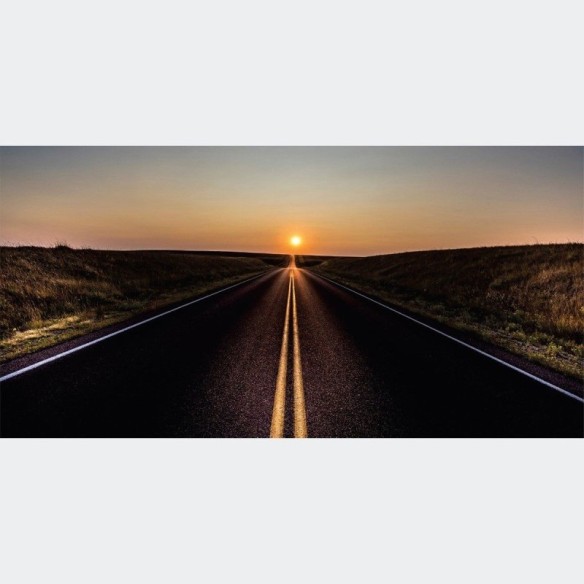 Painel Fotográfico Paisagem Estrada Ao Por Do Sol N016120