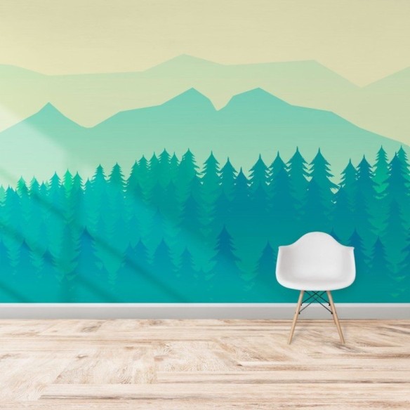 Painel Fotográfico Paisagem Green Montanhas N014289