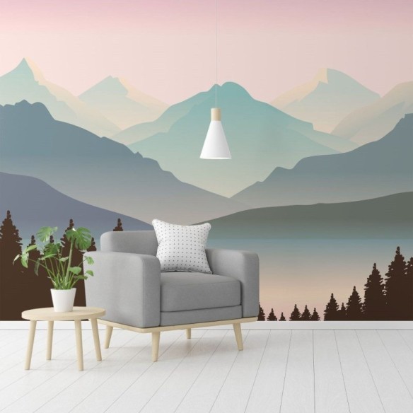 Painel Fotográfico Paisagem Montanhas N014274