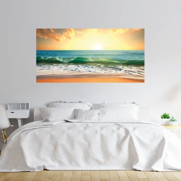 Painel Fotográfico Paisagem Praia Ondas N016137