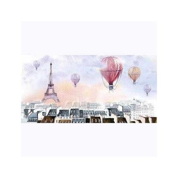 Painel Fotográfico Paris com balôes