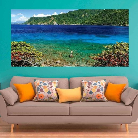 Painel Fotográfico Pescador em Dominica