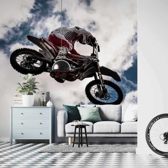 Painel Fotográfico Piloto de Motocross no Céu