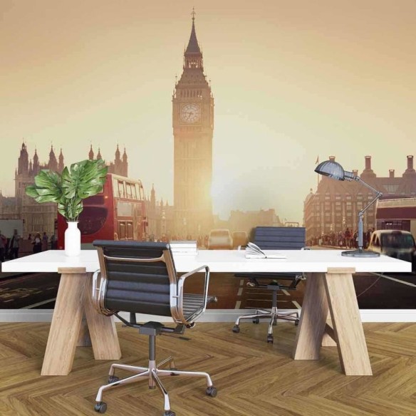 Painel Fotográfico Ponte de Westminster ao pôr do sol em Londres
