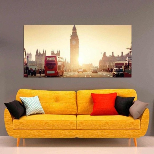 Painel Fotográfico Ponte de Westminster ao pôr do sol em Londres