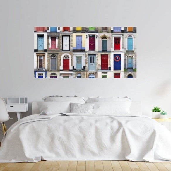 Painel Fotográfico Portas Coloridas N012178