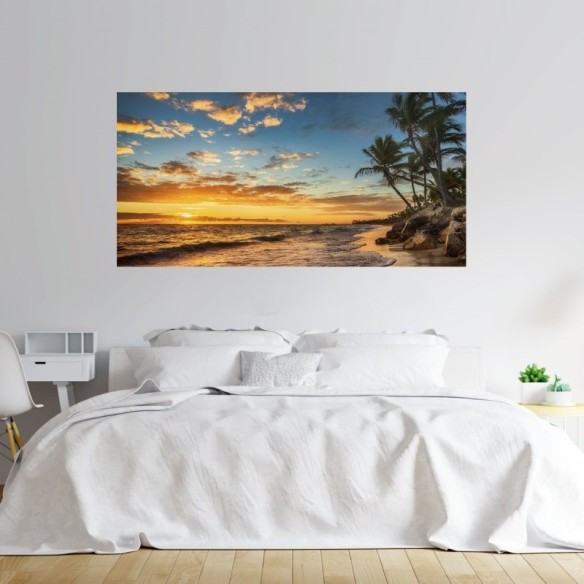 Painel Fotográfico Praia ao Por do Sol N012192